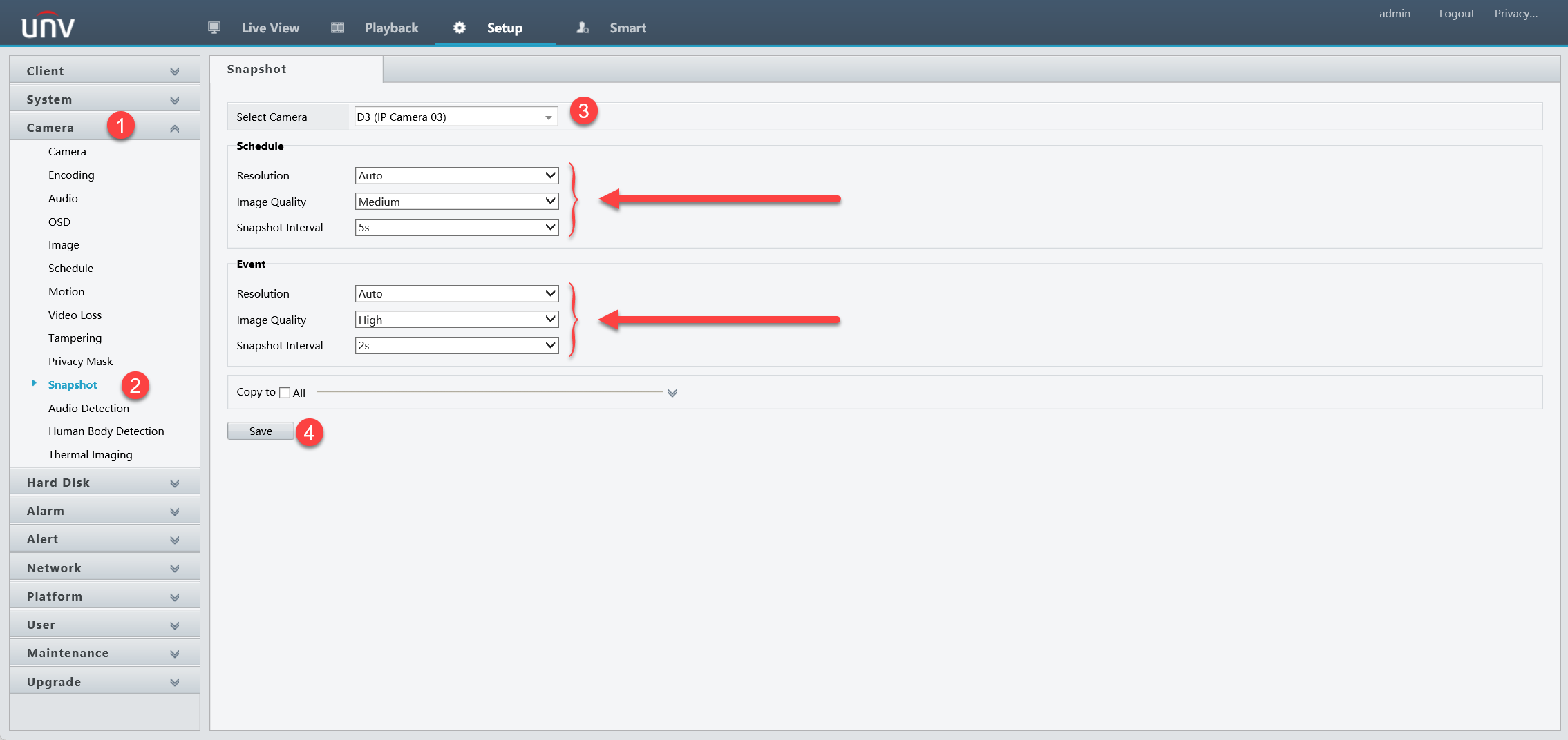 UniviewSettingsSnapshot